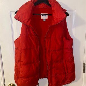 Large Red Old Navy Puffer Vest